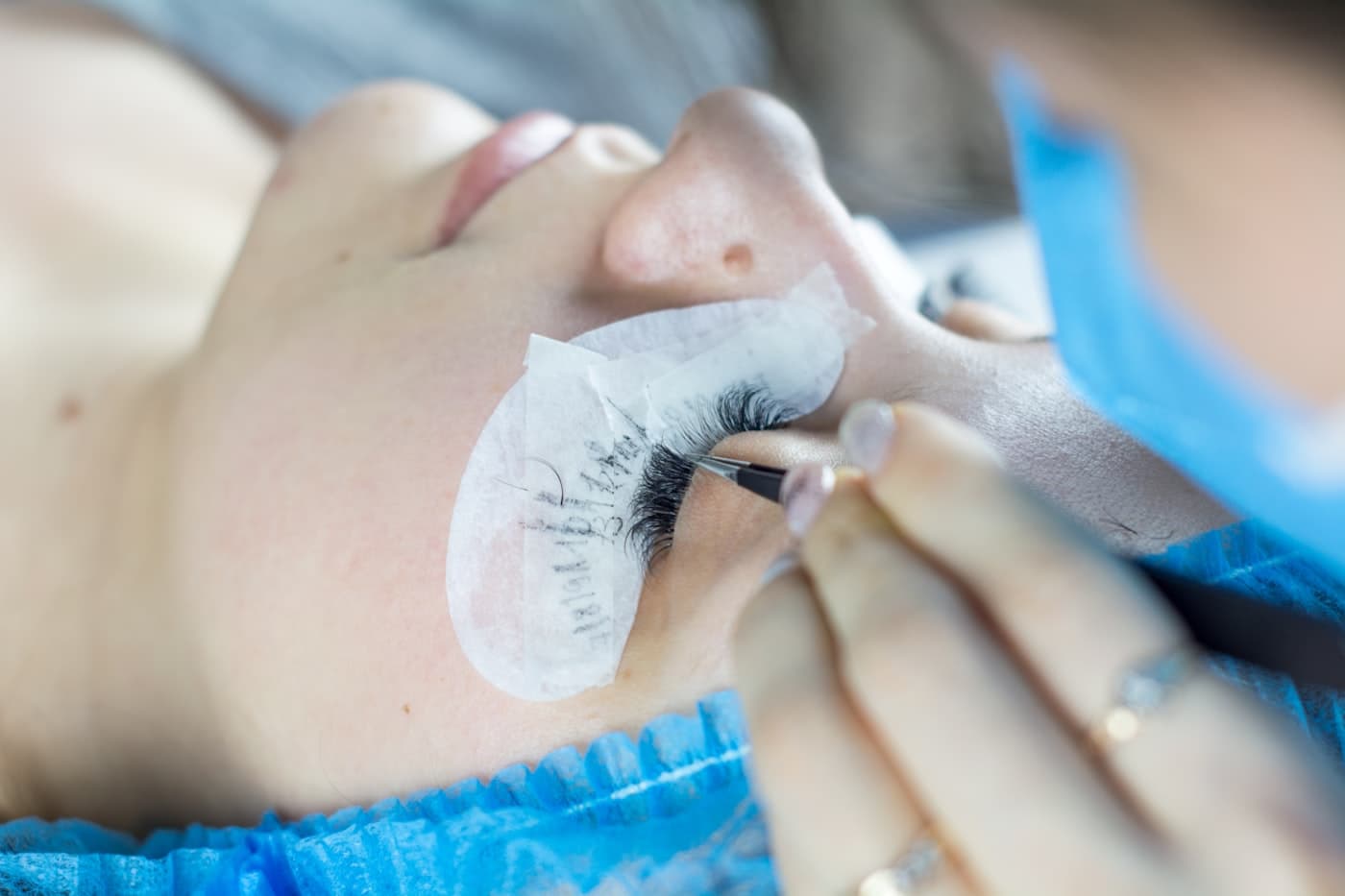 An esthetician at work